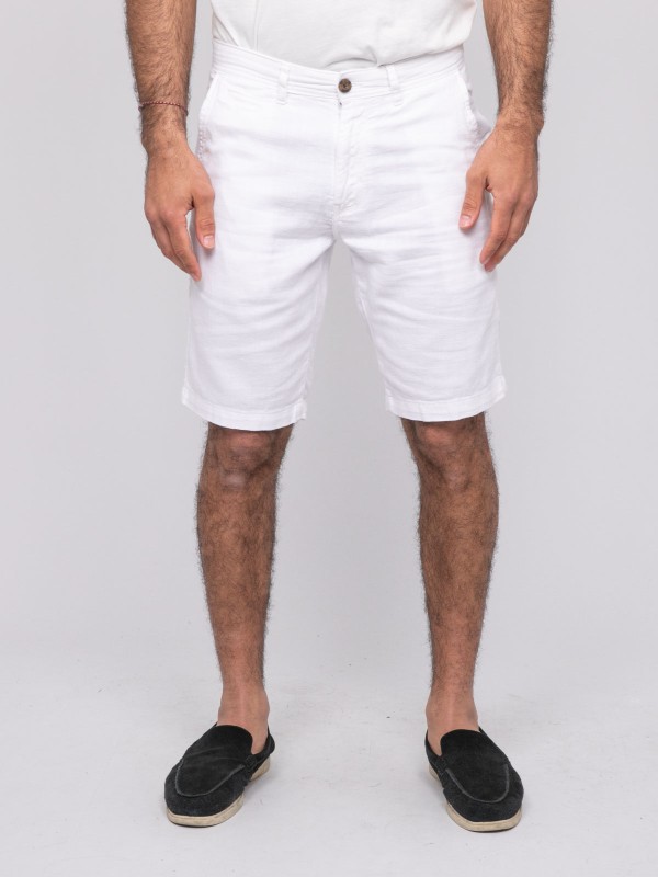 Bermuda coton BELKINO - Blanc