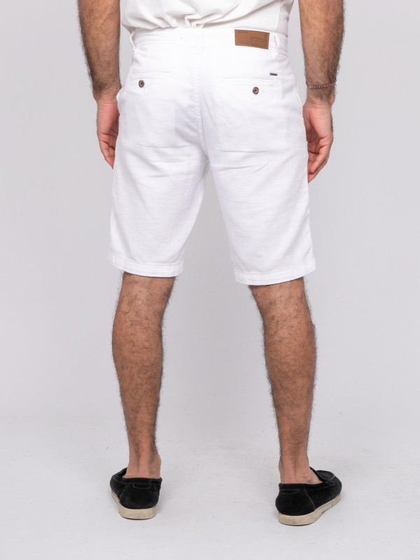 Bermuda coton BELKINO - Blanc