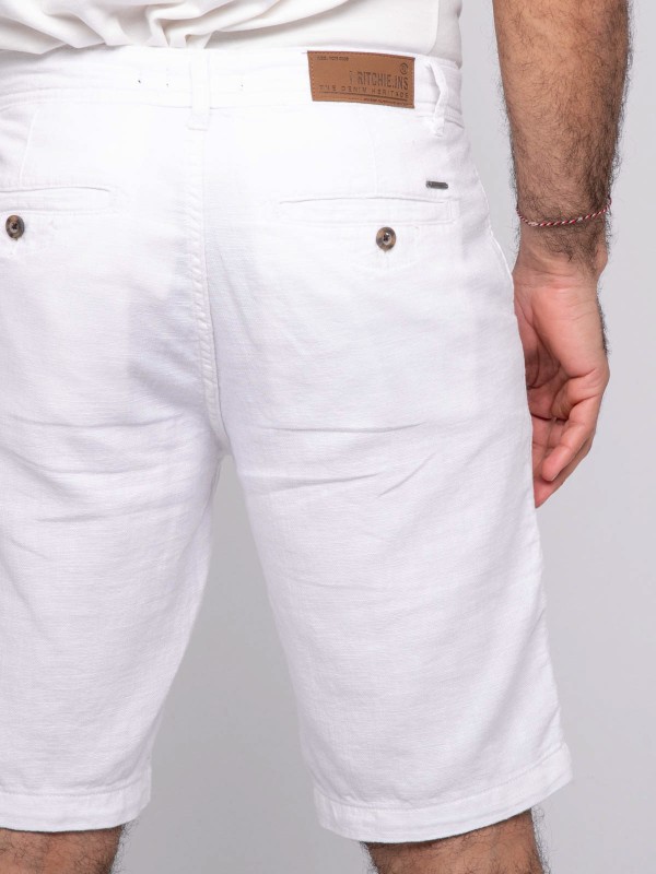 Bermuda coton BELKINO - Blanc