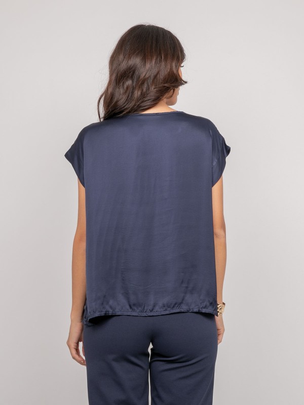 Top effet satin FRIDOLE - Ecru