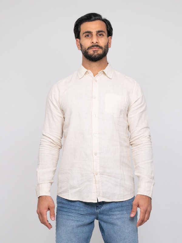 Chemise en lin DALAMO - Beige