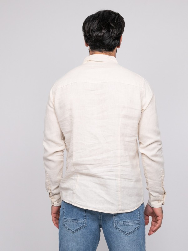 Chemise en lin DALAMO - Beige