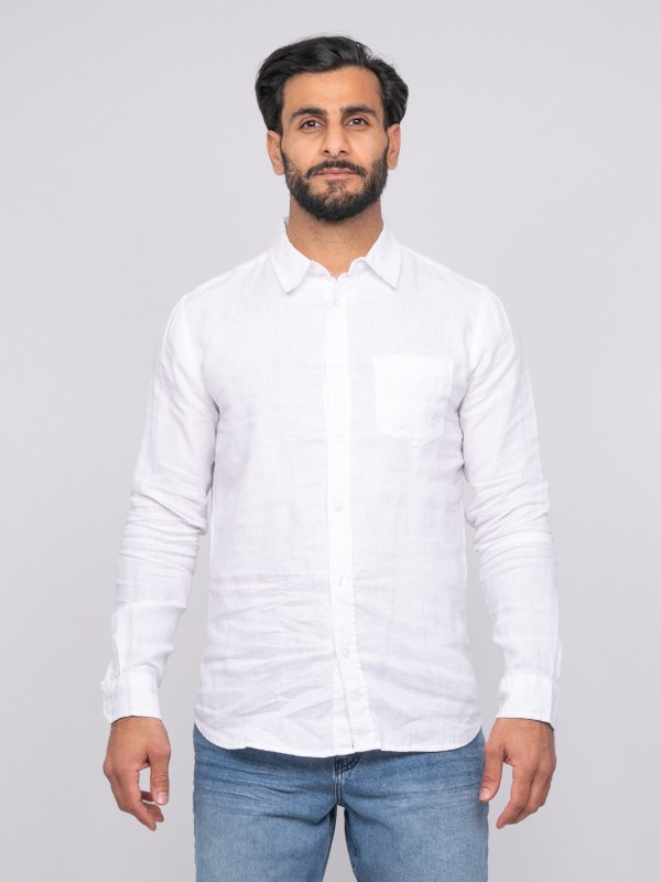 Chemise en lin DALAMO - Blanc