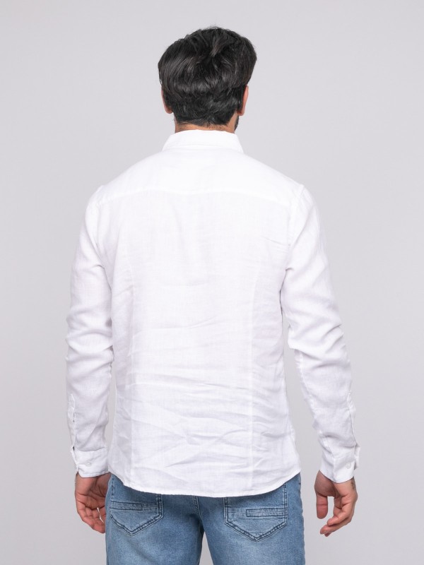 Chemise en lin DALAMO - Blanc