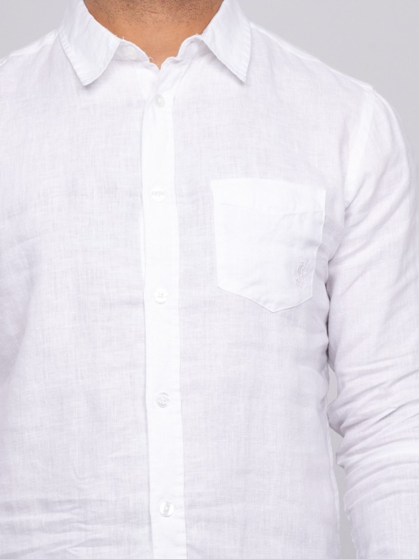 Chemise en lin DALAMO - Blanc