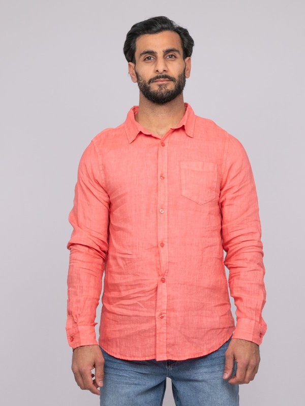 Chemise en lin DALAMO - Corail
