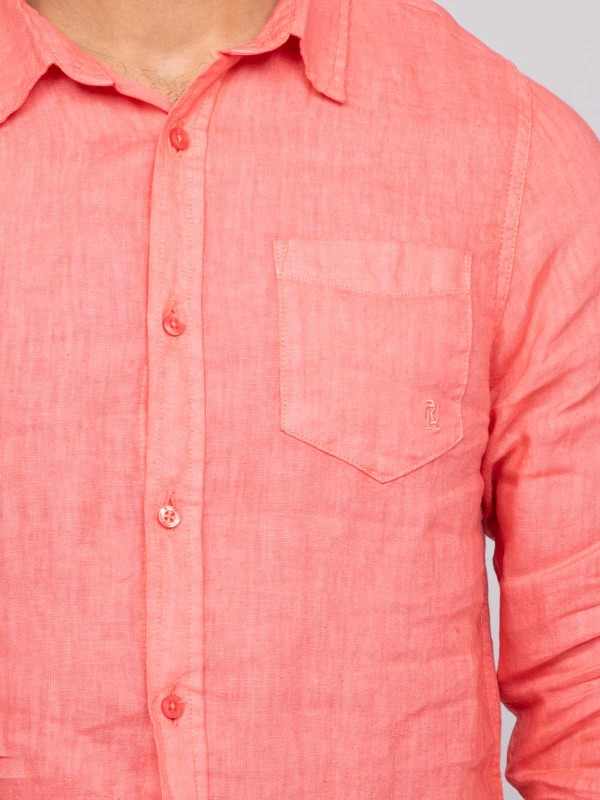 Chemise en lin DALAMO - Corail