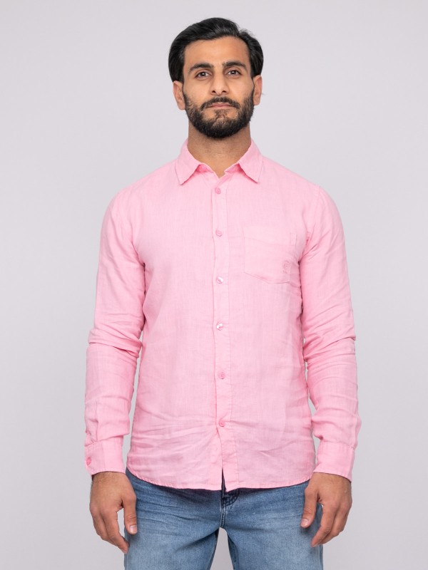 Chemise en lin DALAMO - Rose