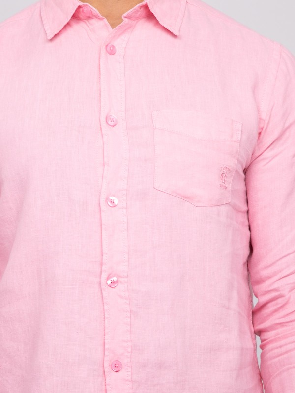 Chemise en lin DALAMO - Rose
