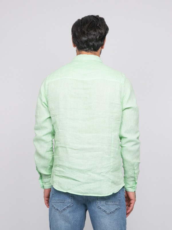 Chemise en lin DALAMO - Vert