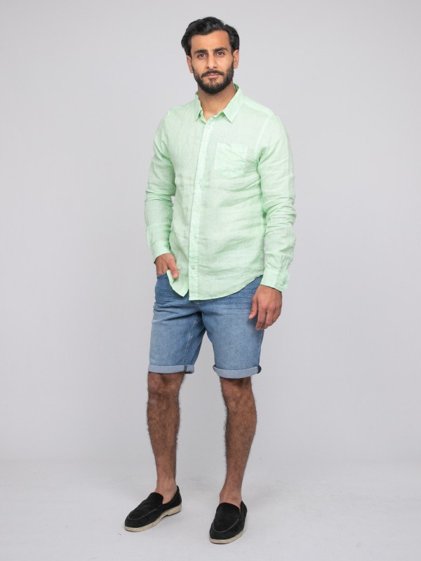 Chemise en lin DALAMO - Vert