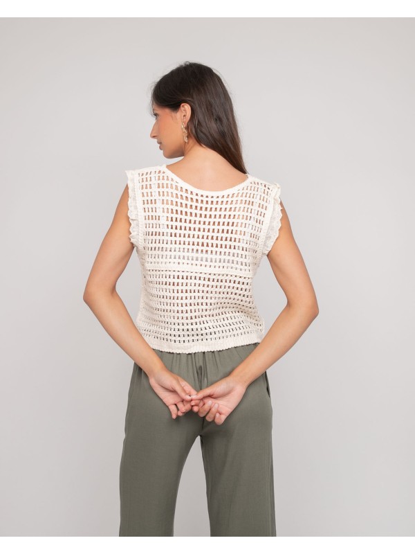 Gilet crochet sans manches...