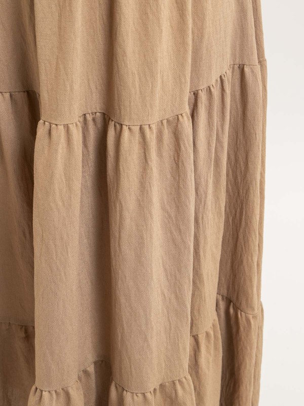 Jupe longue à volants avec...