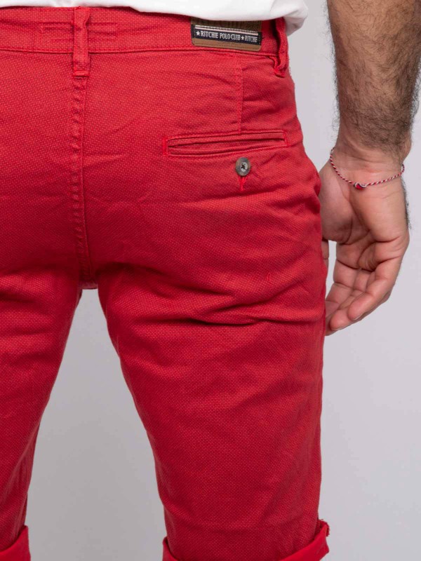 Bermuda chino BODELTA - Rouge