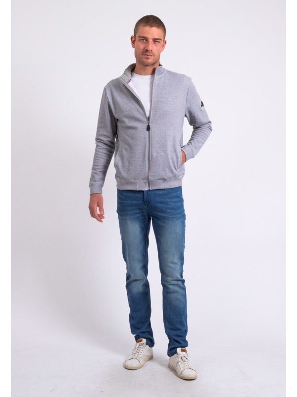 Sweat zippé col montant...