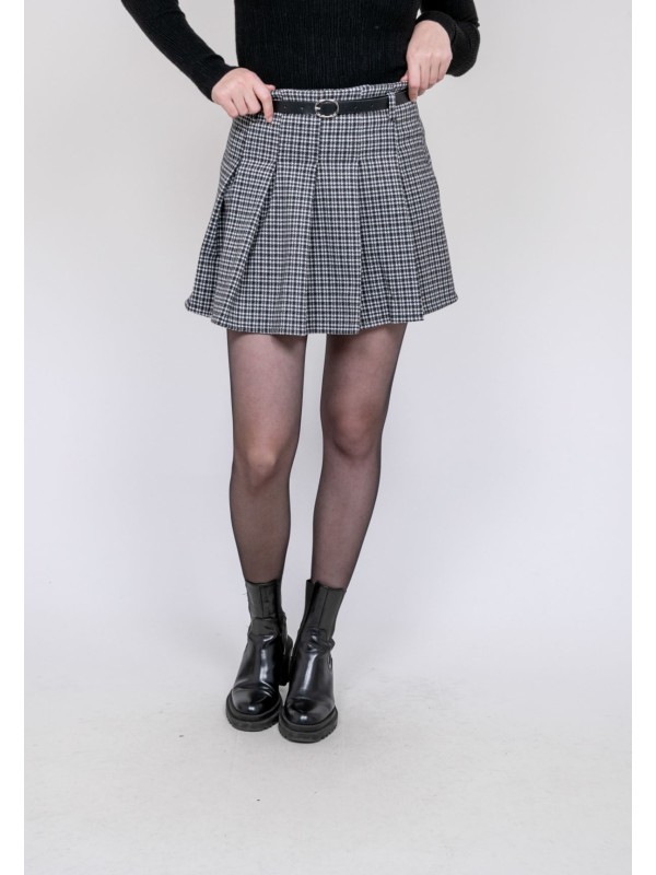 Jupe-short plissée à...