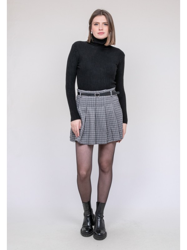 Jupe-short plissée à...