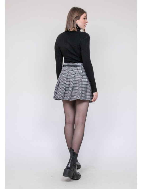 Jupe-short plissée à...