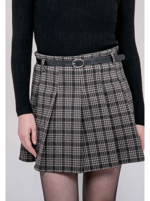 Jupe-short plissée à...