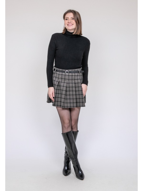 Jupe-short plissée à...