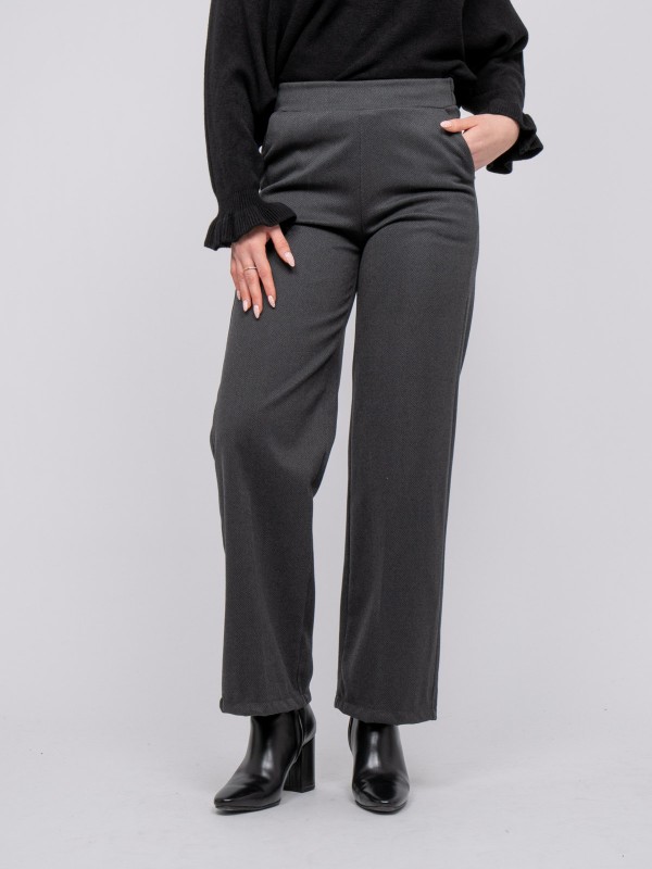 Pantalon large chevron...