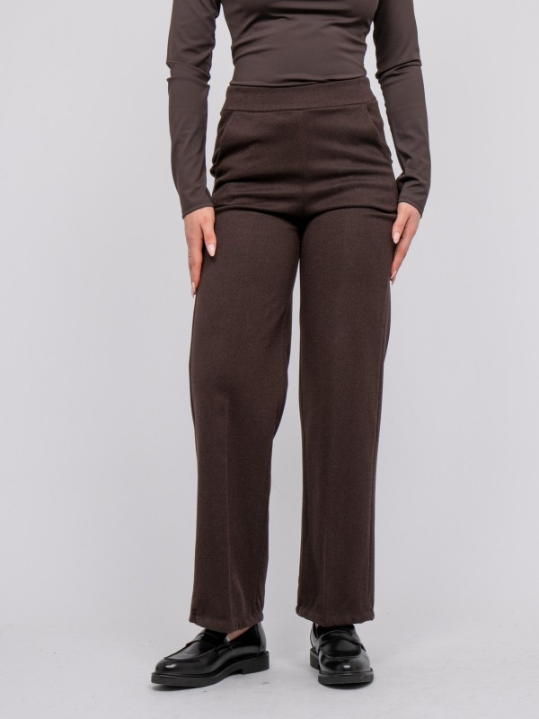 Pantalon large chevron...