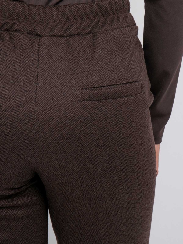 Pantalon large chevron...