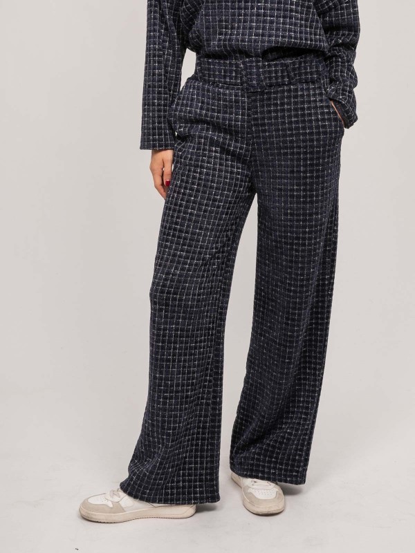 Pantalon large carreaux...