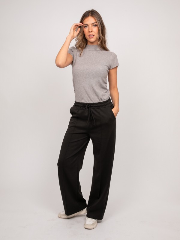 Pantalon large maille ENEZA...