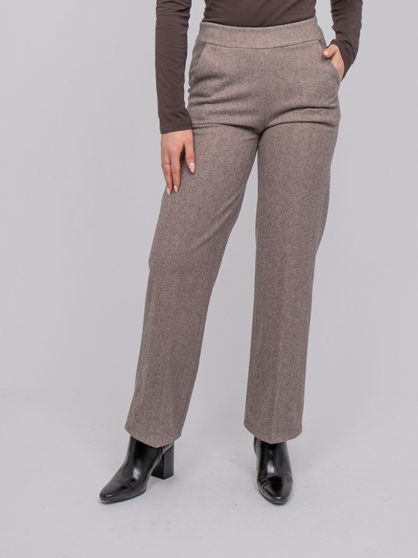 Pantalon large chevron...