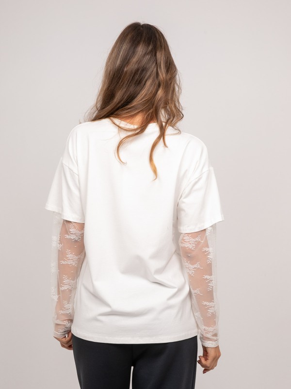 T-shirt oversize manches...
