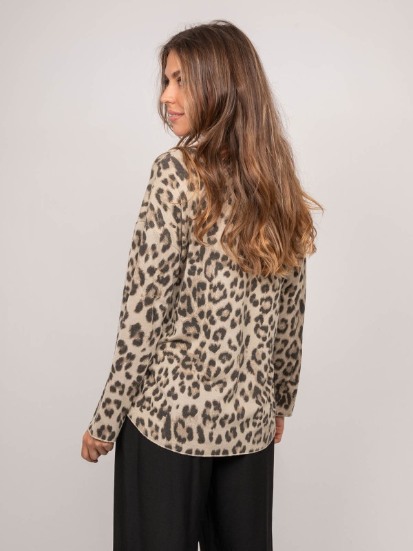 Pull maille fine imprimé...