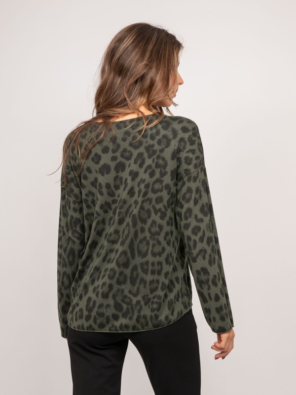 Pull maille fine imprimé...