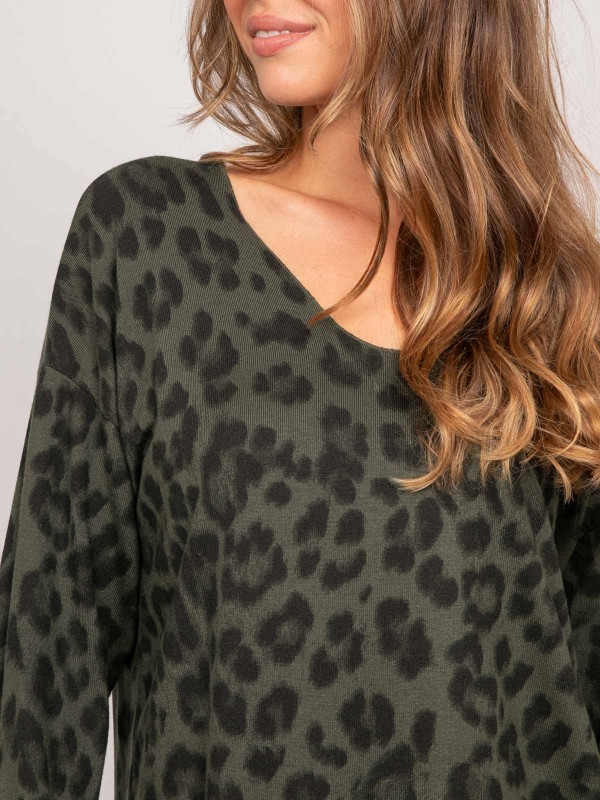 Pull maille fine imprimé...