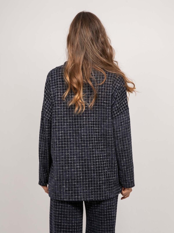 Haut à carreaux col chemise...