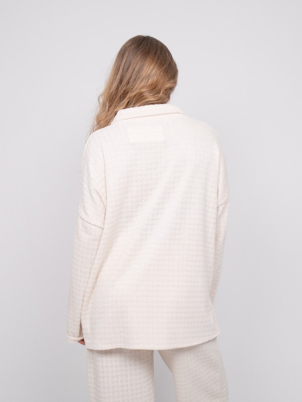 Haut à carreaux col chemise...