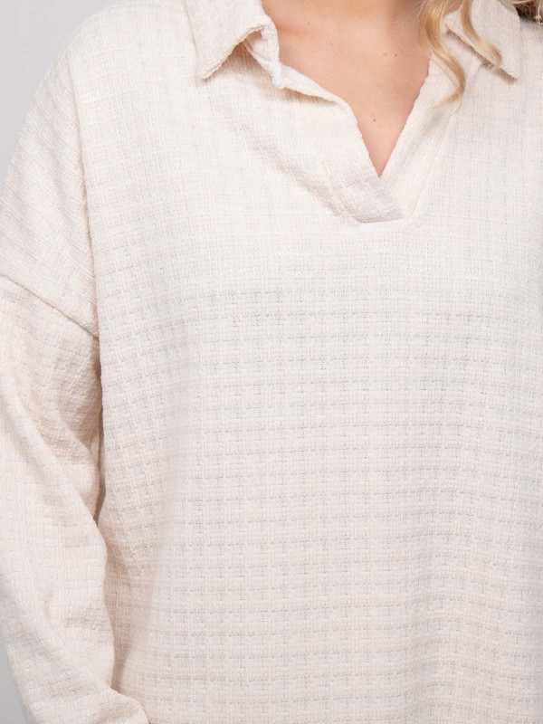 Haut à carreaux col chemise...