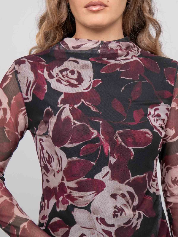 Top mesh imprimé floral...