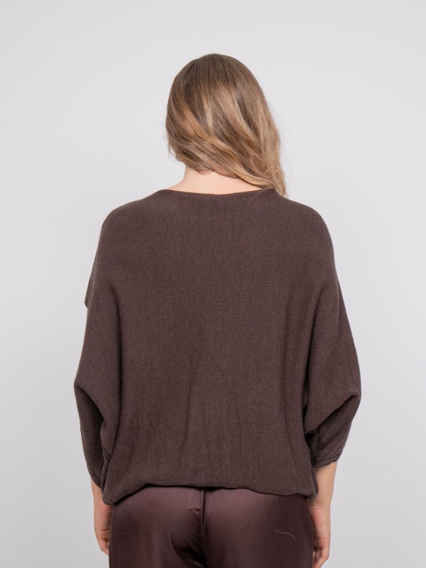 Pull court base croisée et...