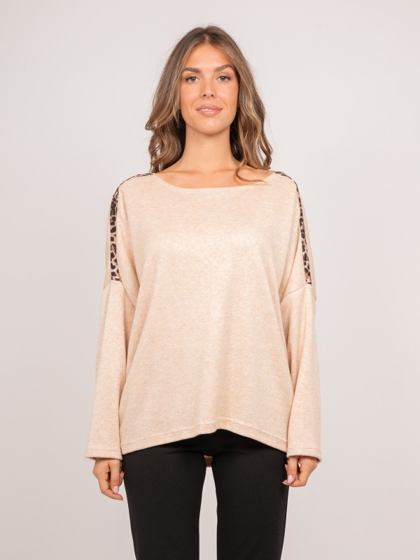 Pull oversize motif léopard...