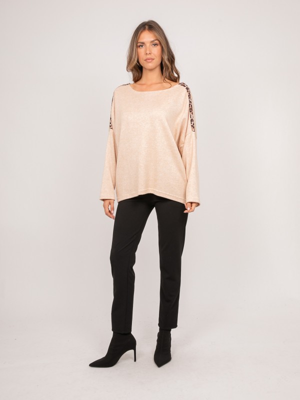 Pull oversize motif léopard...