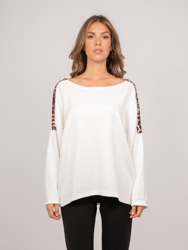 Pull oversize motif léopard...
