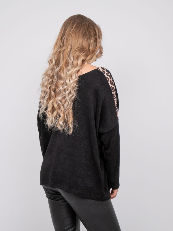 Pull oversize motif léopard...