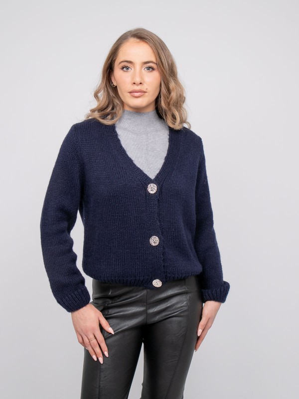Gilet en maille douce col V...