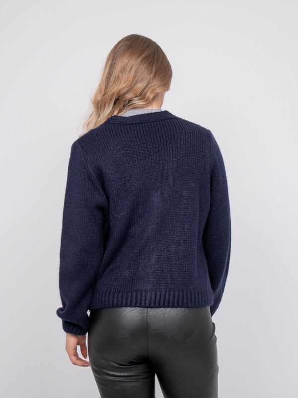 Gilet en maille douce col V...