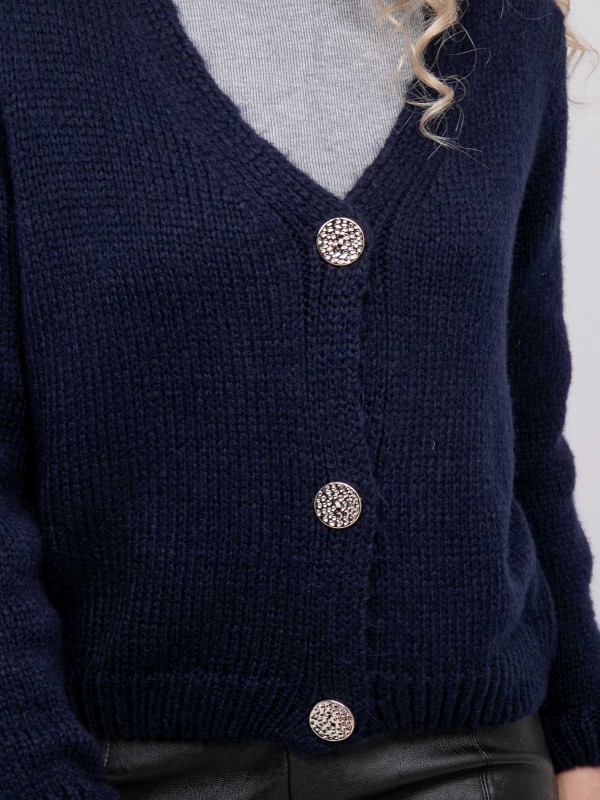 Gilet en maille douce col V...