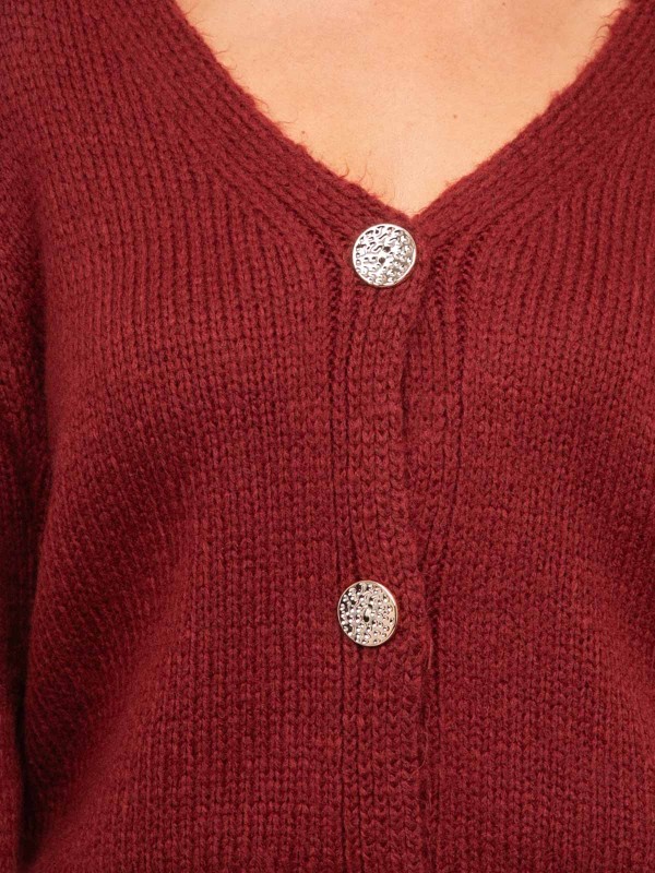 Gilet en maille douce col V...