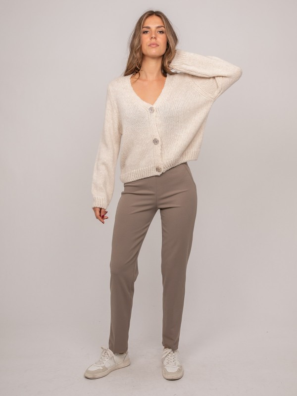 Gilet en maille douce col V...