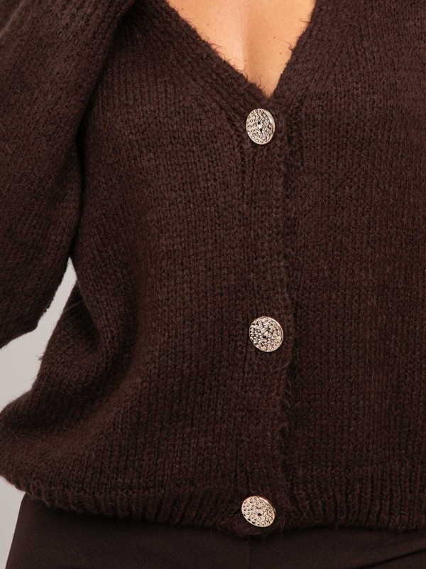 Gilet en maille douce col V...