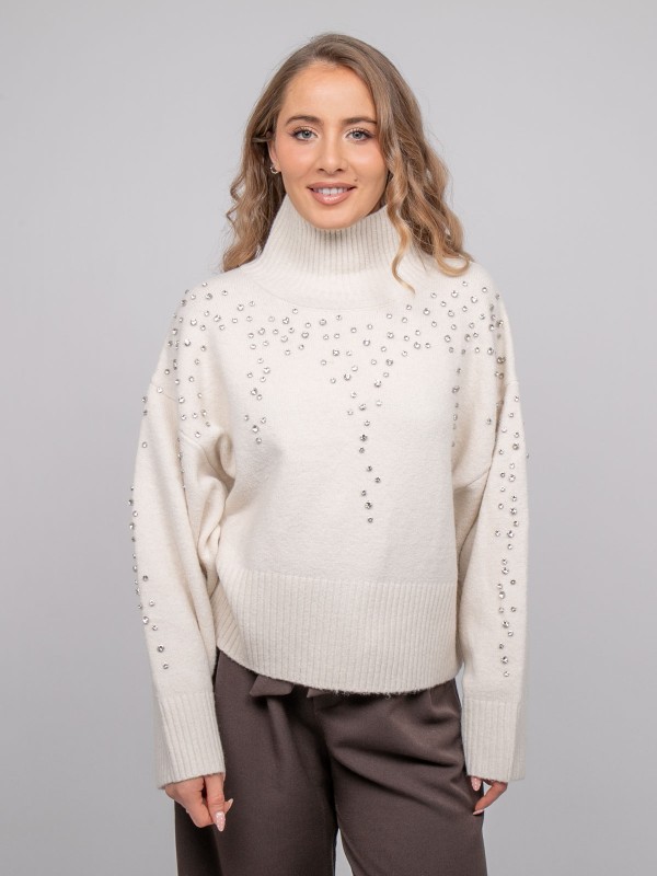 Pull maille col montant...